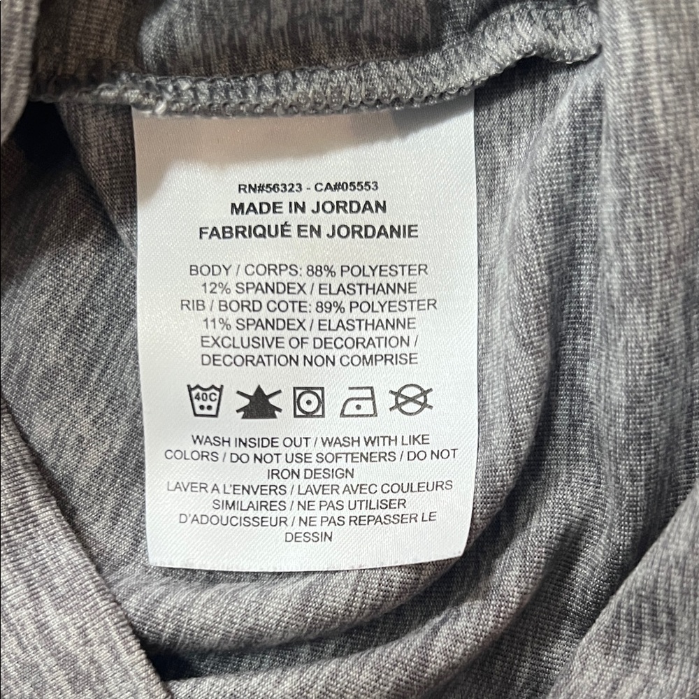 Nike Running Dry Fit Heather Grey Long Sleeve Top - Size XS - Picture 4 of 5